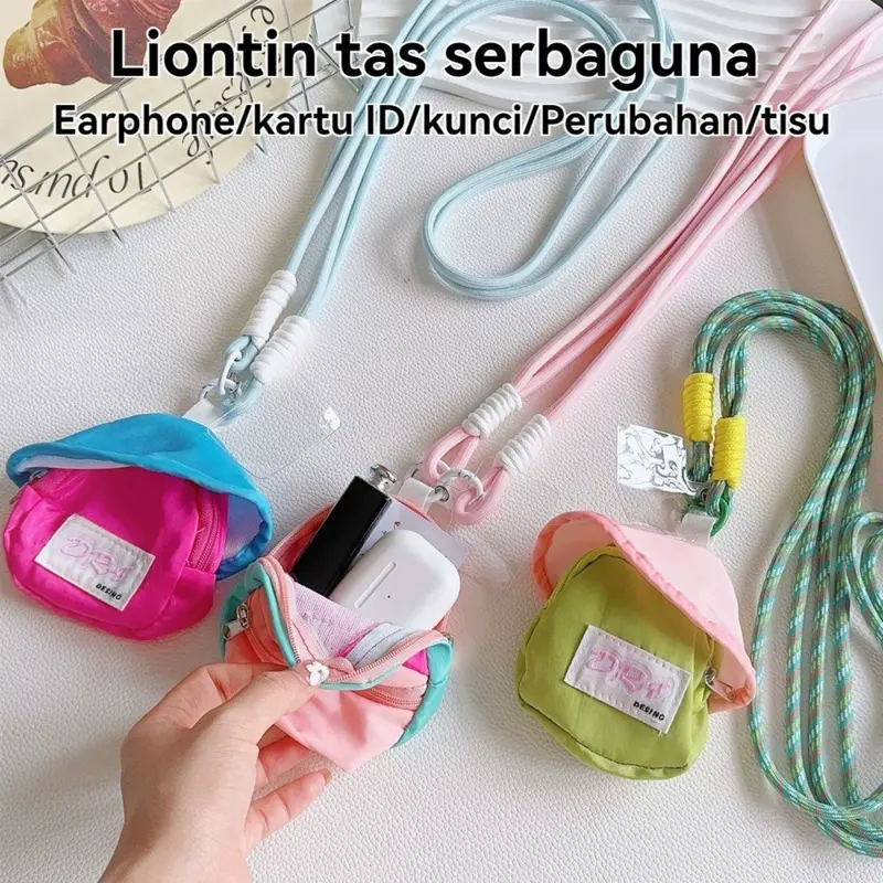 Dompet koin kunci warna-warni yang kreatif, boneka kartun, casing ponsel kecil yang lucu dan kreatif, selempang panjang Tali universal. Tali telepon selempang universal dalam berbagai desain.Gelang kunci halus buatan tangan dari resin akrilik berkualitas 1