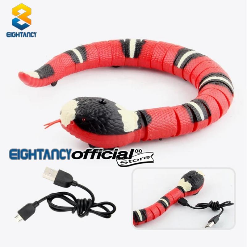 8T TT8004 Mainan Ular Mainan Kucing Bergerak Sensor Tepuk Baterai Cas 3