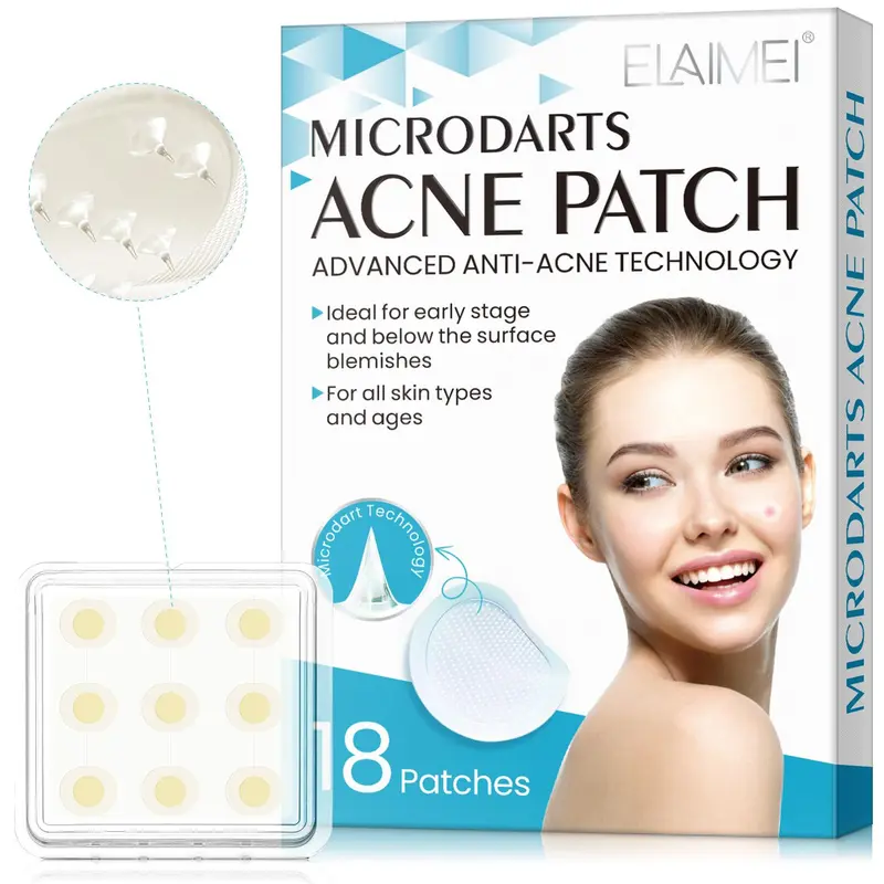 Microneedle Acne Patches, 18/36pcs/box Advanced Acne Technology Patches, Soothing & Soft Skin, Suitable for All Skin Prone To Acne 0