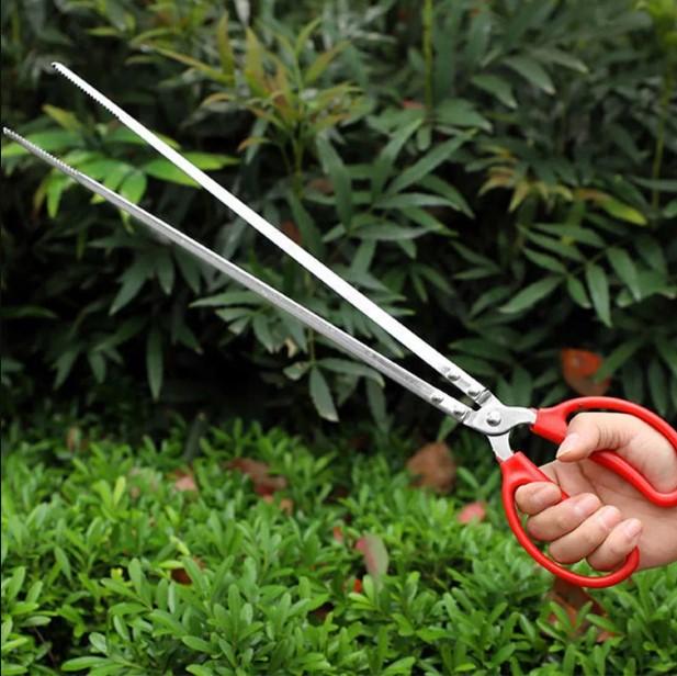 Gunting Capit Penjepit Penangkap Belut Ikan Kepiting Anti Slip Ujung Flat Dan Lengkung Panjang 52cm Multifungsi Plastik Stainless 5