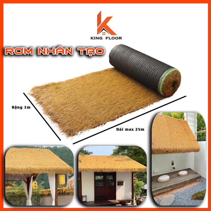 Rơm nhân tạo, cỏ rơm vàng decor mái, hiên, cổng loại dày - TikTok Shop ...