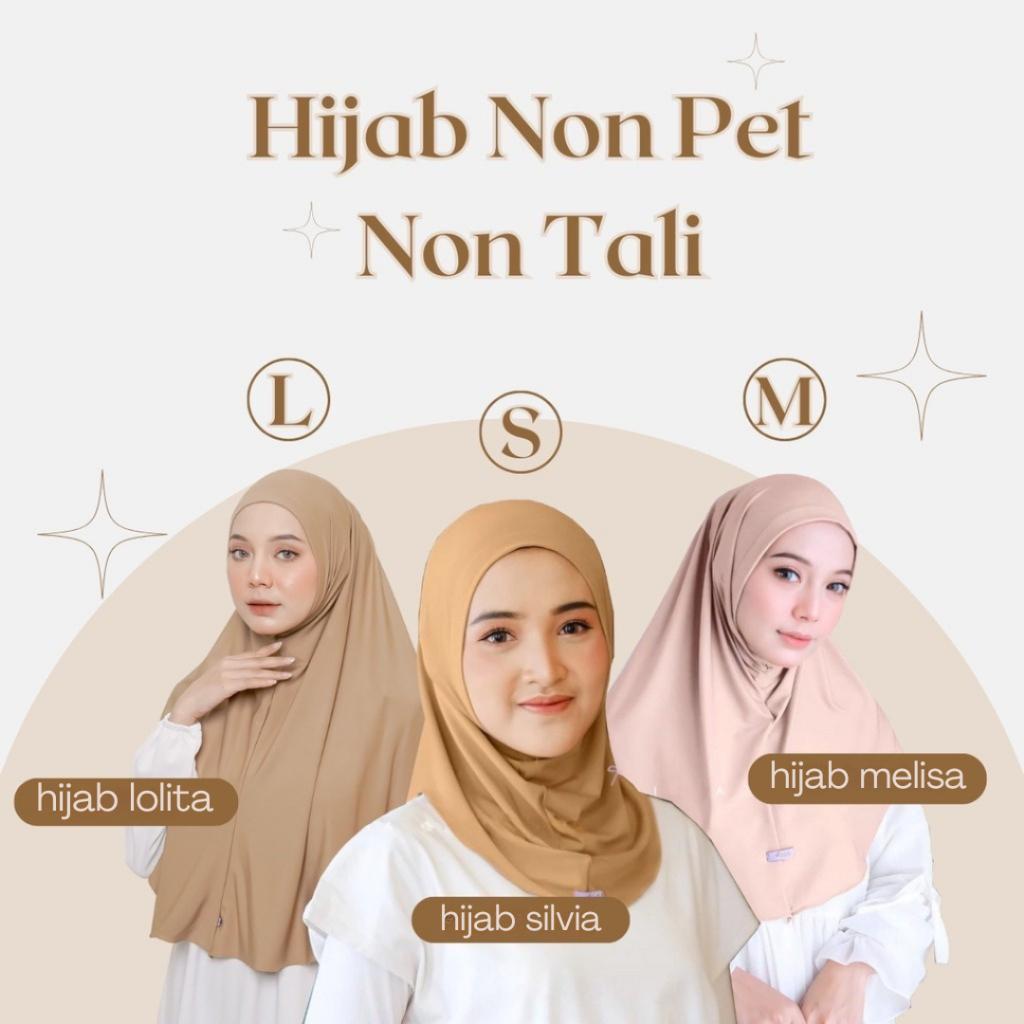 hijab instan bergo instan jersey premium nutup dada size S M L bergo non pet hijab non pet