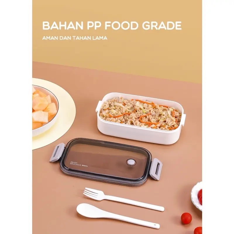 Kotak Makan BONBOX BTW40 wadah bekal 1 tingkat tahan panas - WOOK