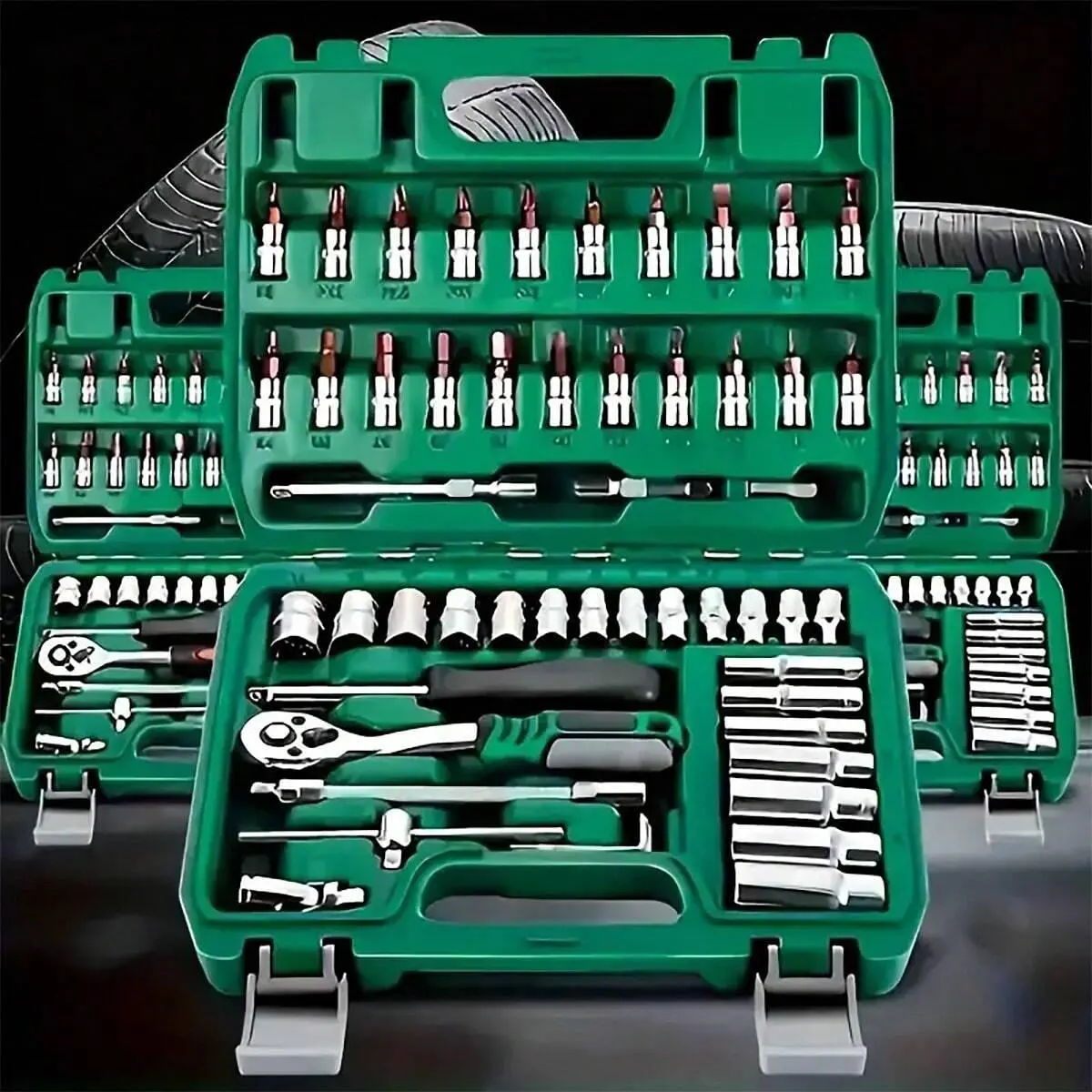 Car Repair Tool Kit, 53pcs/set Auto Car Repair Tools Kit with Ratchet Wrench, Durable Repair Hand Tools Set for Home and Outdoor Use