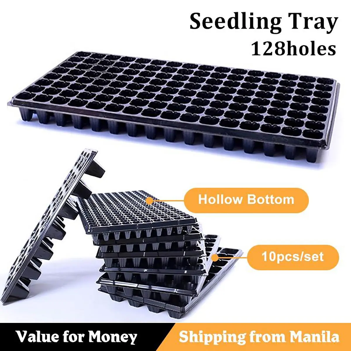 NEW 10pcs 128 Holes Seedling Tray BPA Free, High Survival Rate Seed Tray for Seeds Growing