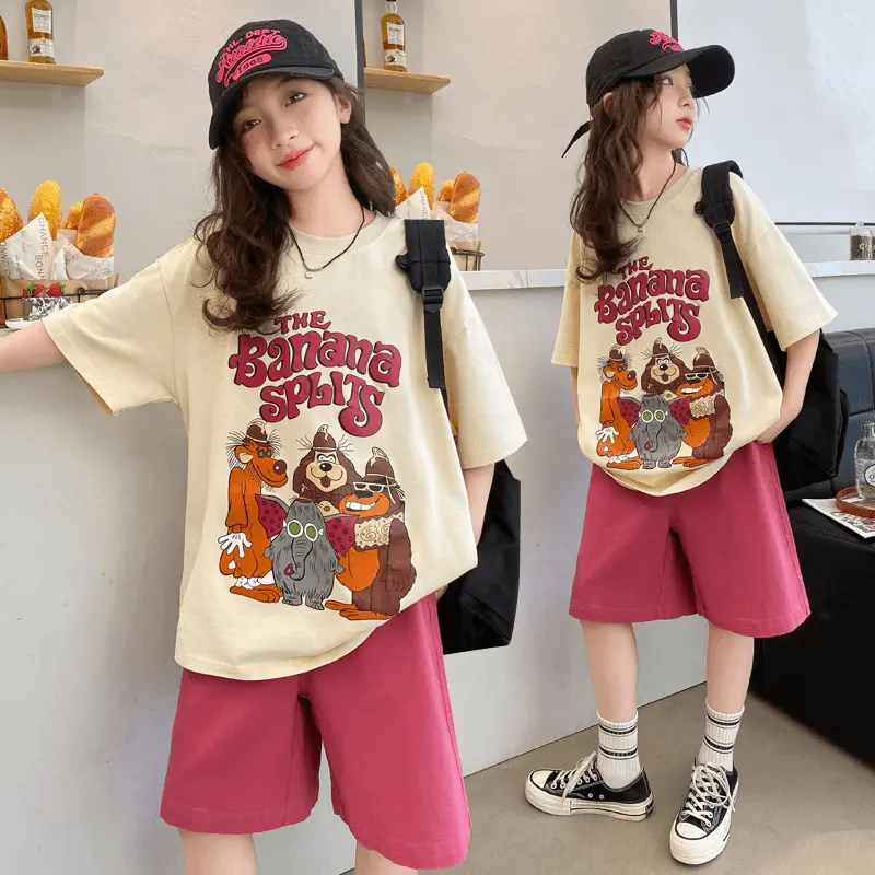 Bộ Đồ ngắn Tay Mùa Hè Cho Trẻ Em, Bộ Đồ Hai Mảnh Thời Trang, Dành Cho Bé Gái, Thời Trang, Phong Cách, Thích Hợp Cho Các Môn Thể Thao Đi Chơi, Mới Cho Năm 2024