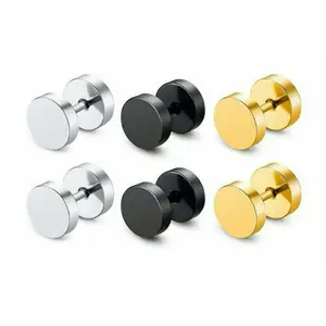 Anting Tintanium Anti Karat Model Barbel Pria & wanita Titanium harga per 1 pics