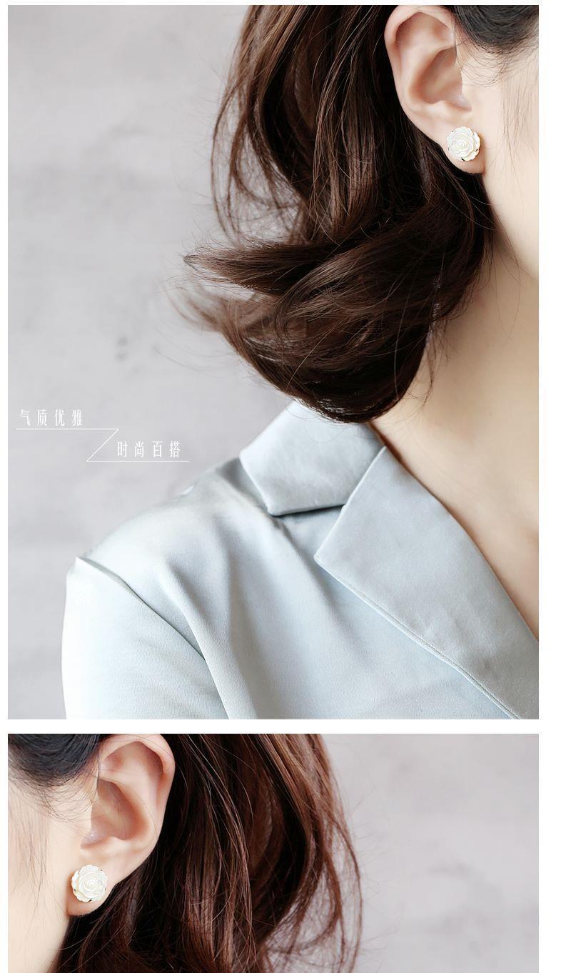 Product Introduction of Bông Tai Đinh tán Hoa Hồng Chạm Khắc Thủ Công Gufan Quà Tặng Thật Hàng Hóa Thật, Bạc Sterling 925, Đồ Trang Trí Tai Duyên Dáng Cho Nữ, Năm 2024 3