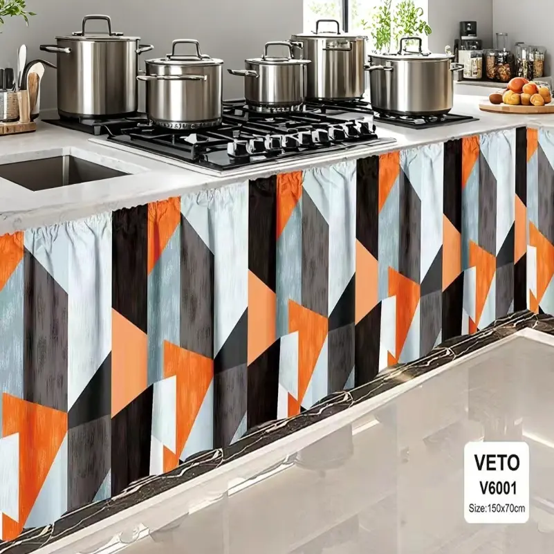 Doorless Cabinet Sink Curtain Dust Door Curtains Beautify Space 150 * 70Cm Curtains Affordable Curtains Kitchen Curtain Kitchen La Babo Curtains Various Styles half Water-Proof Curtain Kitchen Sink waterproof