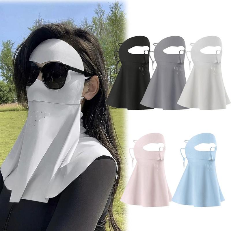 New Long Neck Sunblock Mask Breathable UPF 50+ Ice Silk Facekini ...