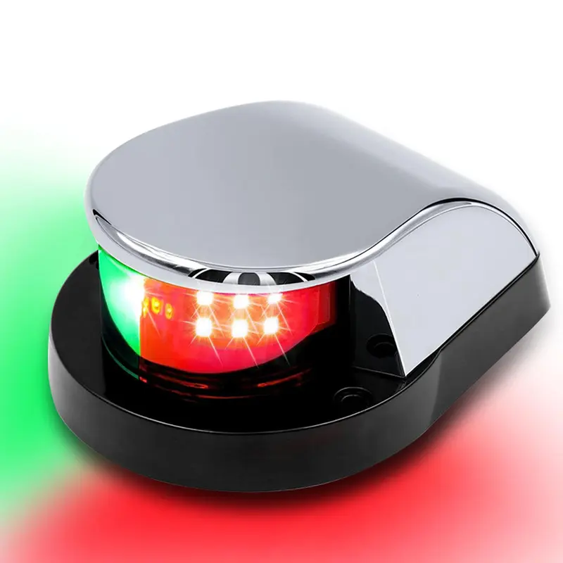 Đèn Điều Hướng Thuyền LED, Xeriok, Không Thấm Nước, Siêu Sáng, Tiện Ích Du Thuyền, Khả Năng Hiển Thị Cao, 12V, Thích Hợp Cho Tàu Biển, Đèn Thuyền Điện, Đèn Tín Hiệu Màu Đỏ Và Xanh Lá Cây 0