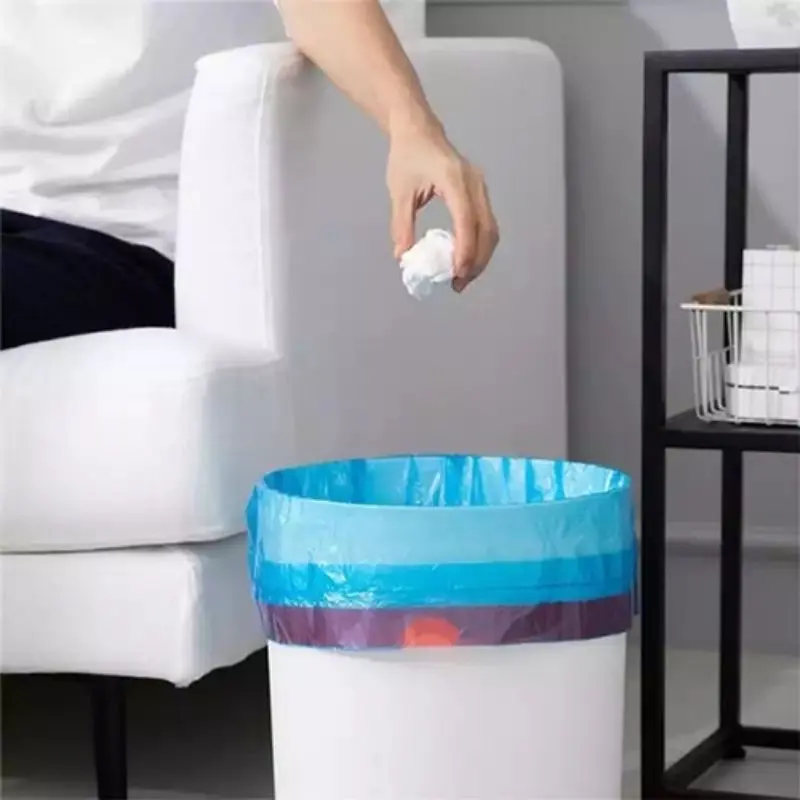 (HY) Kantong Plastik Roll Sampah + Tali 45 X 50 CM isi 15 Lembar 2