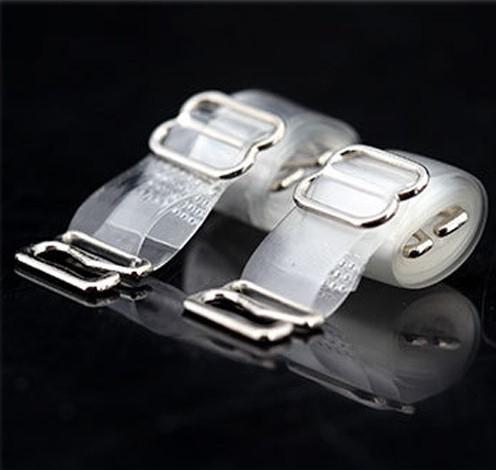 1 đôi dây áo trong suốt bản dẹp - dây trong sợi phở [P06] 2
