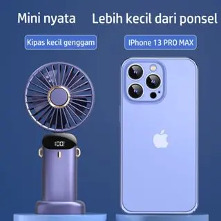 Keeone Kipas Angin Mini Portable 15000Mah 5-Speed Wind Kipas Lipat&LED Display Mini Fan Portable Aromaterapi Kipas Leher 2