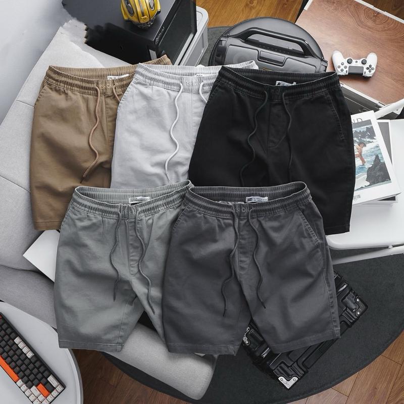  Quần Short Kaki Nam Lưng Thun dây rút có đủ màu dễ mặc vải dày mịn thoáng mát  jamine house Menswear Nhung 