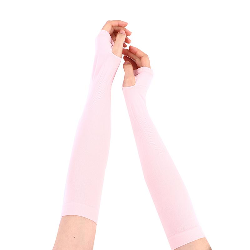 Product Introduction of Tay Áo Chống Nắng, Chất Liệu Lụa Lạnh Cánh Tay Áo, Chống Tia UV, Chống Trượt, Thích Hợp Cho Các Hoạt Động Ngoài Trời Mùa Hè, Chẳng Hại Đi Xe Đạp độ đàn hồi tốt đen và cam 32