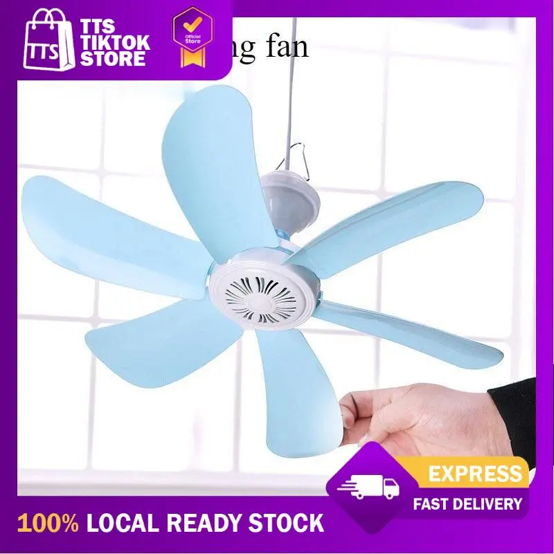 TTS Mini ceiling fan 6 Blade small mosquito net fan student dormitory micro fan household electric fan