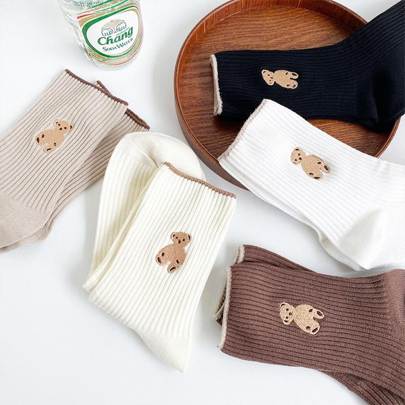 Product Introduction of Cartoon Cute Socks Animal Print Bear Calzini Sport Fashion Kawaii Women Cotton Socks 0