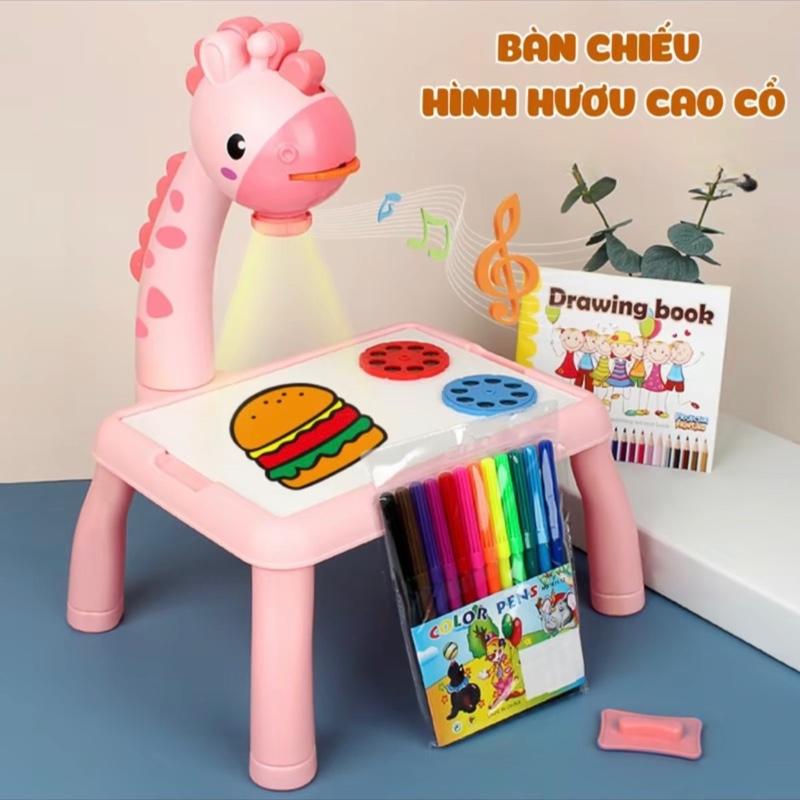 Đồ Chơi Bàn Vẽ Đèn Chiếu Hình Thông Minh Hình Hươu Có Nhạc Cho Bé - Toy, Bộ Đèn Bàn Máy Chiếu Học Vẽ Thông Minh Với 24 Mẫu Thay Đổi
