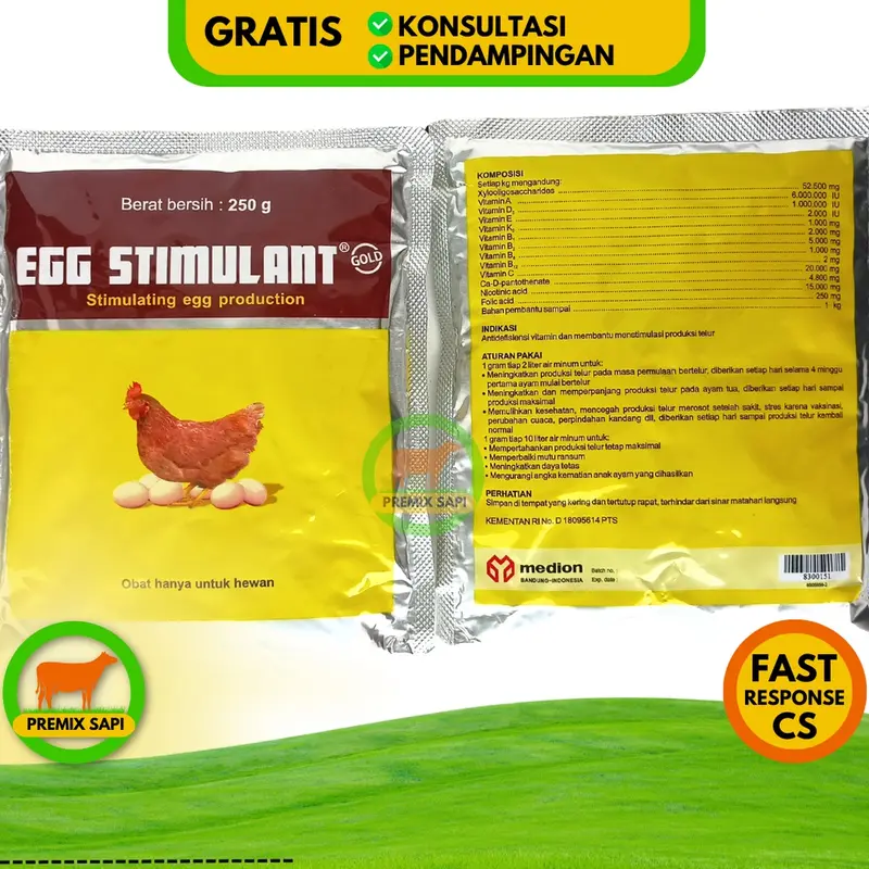 EGG STIMULANT 250gr - Vitamin Multivitamin Pemacu Pemicu Produksi Telur 1