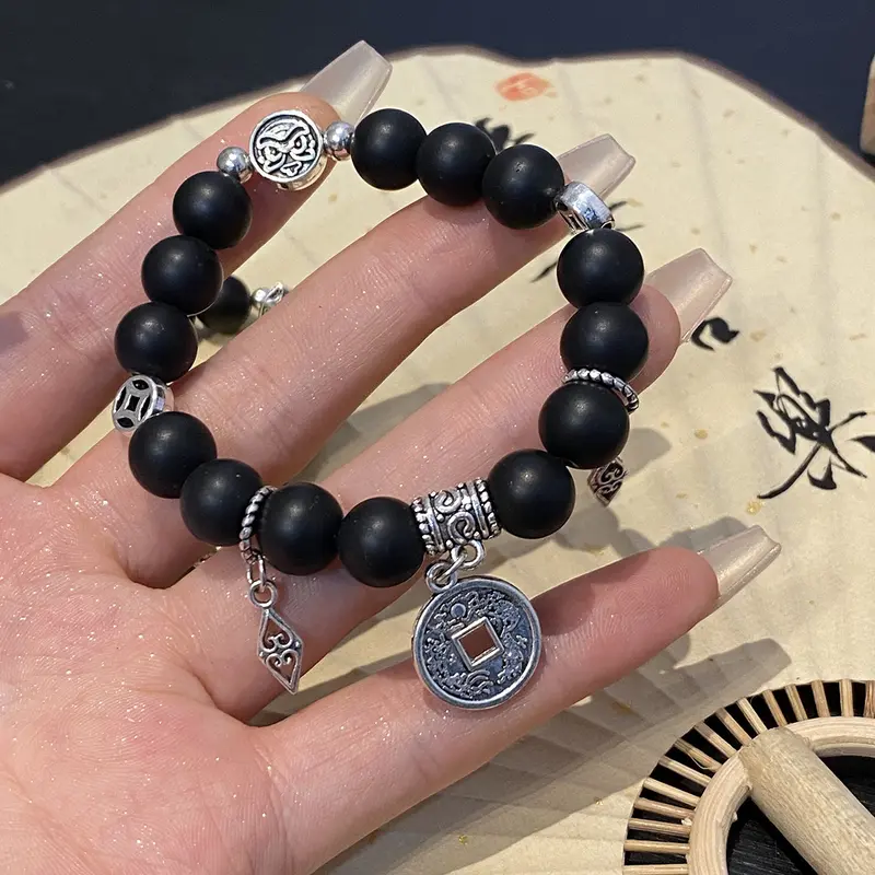 Vòng Tay Hạt Thủy Tinh, Phong Cách Trung Quốc Cổ Đại, Unisex, Thiết Kế Đặc Biệt Cho Cặp Đôi, Phong Cách Cổ Trang Trung Quốc 0