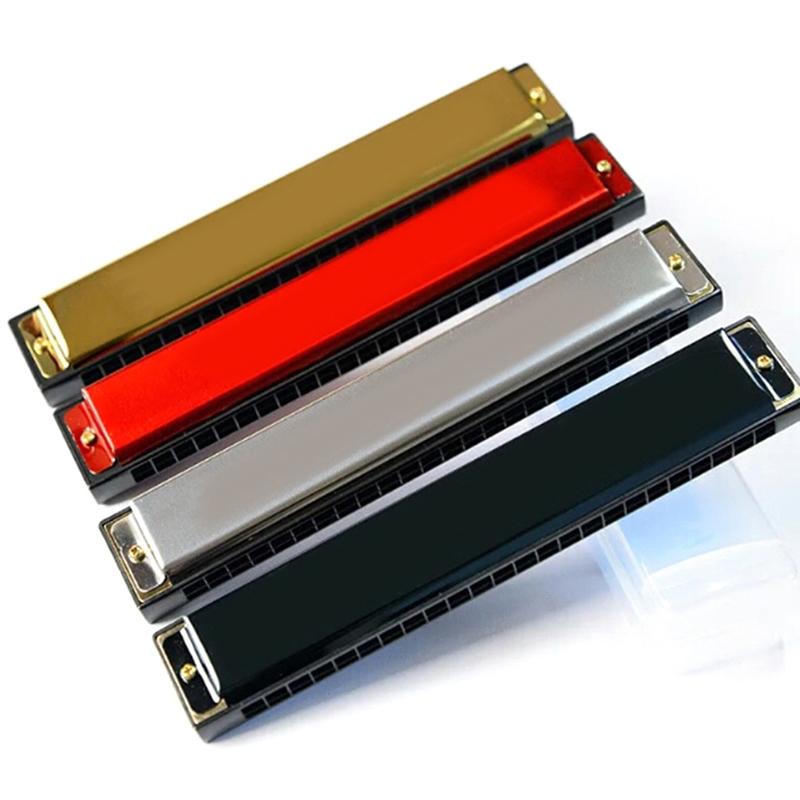 Product Introduction of [zfe]Professional 24 Hole harmonica key C mouth metal organ for beginners 9
