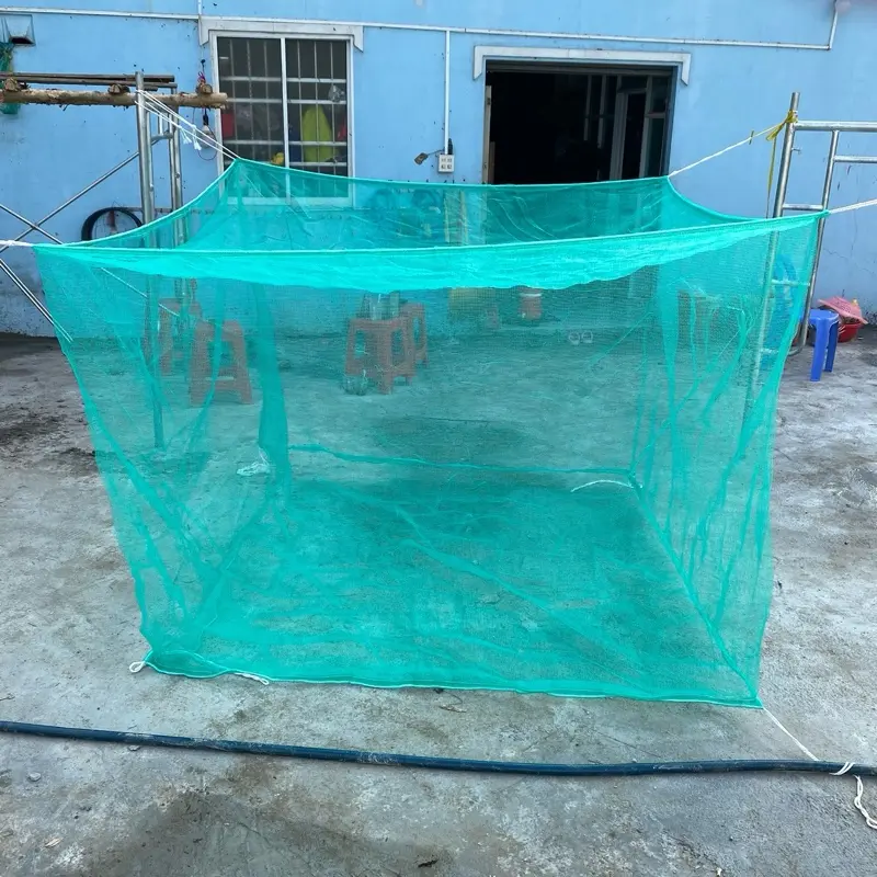 Vèo, dèo, mùng, tráng nuôi cá, vèo có nắp đậy, mắt lưới 3,5ly, có 8 gốc căng chỉnh