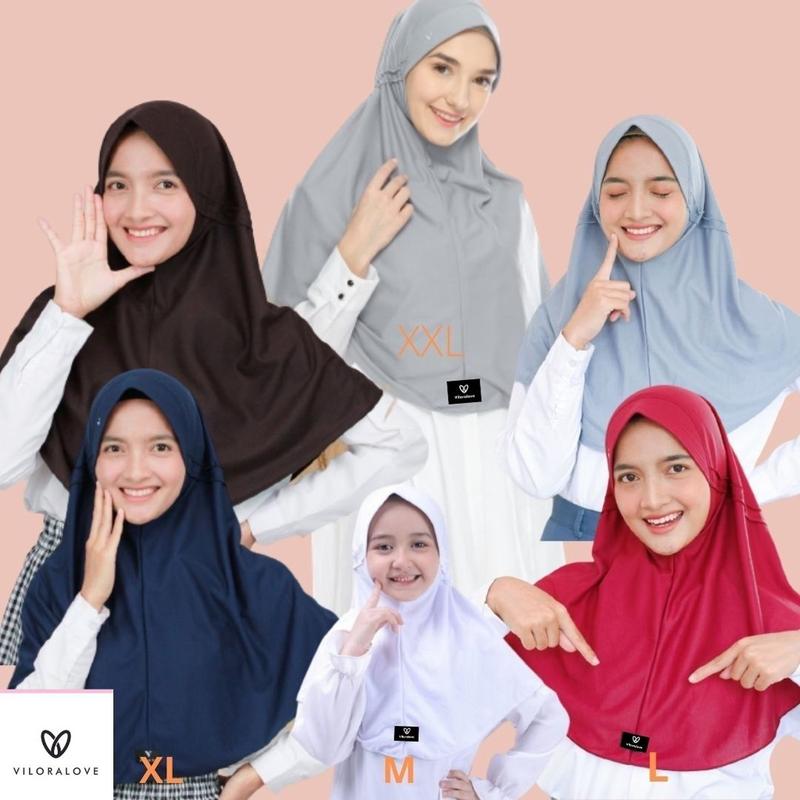 Product Introduction of Vilora Premium - Kerudung Sekolah Serut Atas (Hijab Instan Sekolah) Jilbab Muslim 0