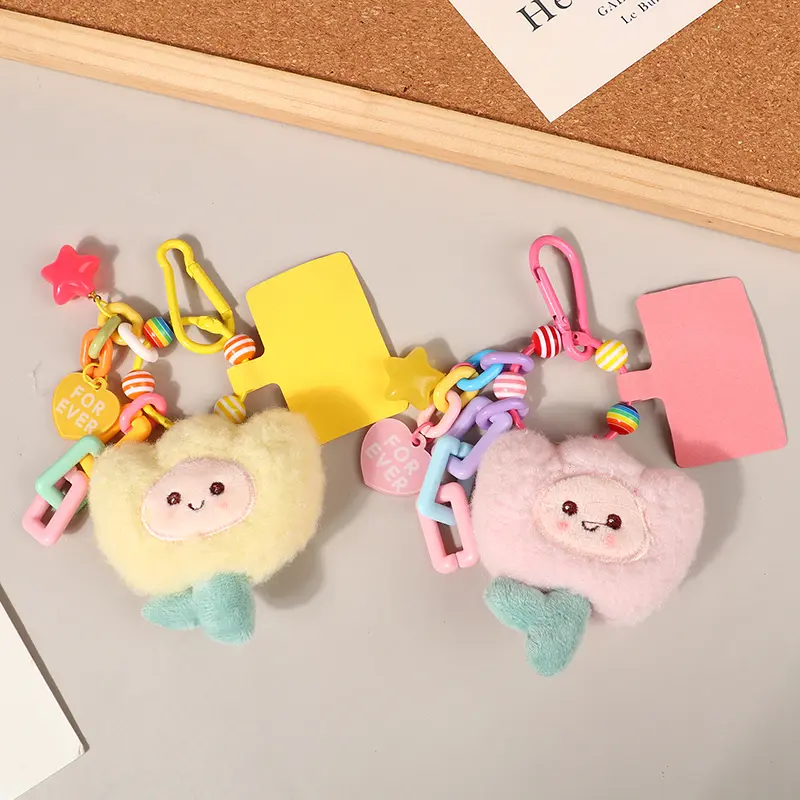 Cute Flower New Plush Tulip DIY Creative Keychain Backpack Pendant