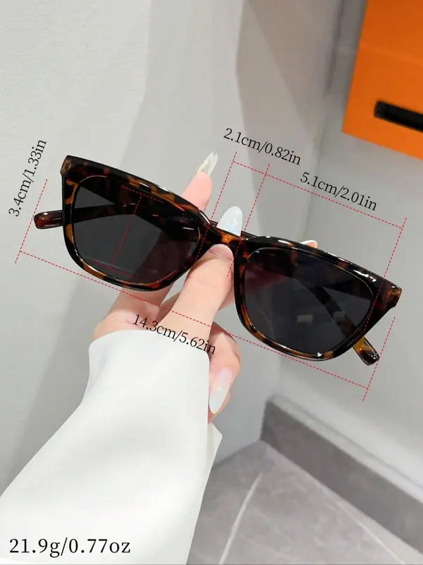 Unisex Vintage Cat Eye Frame Sunglasses, Trendy Casual Sunglasses for Everyday Use, Fashion Accessories for Outdoor Activities 1