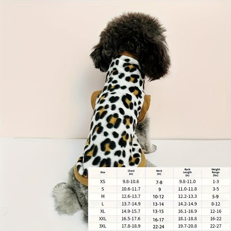 Leopard Print Dog Sweater, Comfortable And Stylish Dog Clothes, Pet Clothes For Fall & Winter, Dog & Cat Clothing Supplies 1