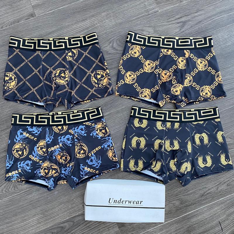 Quần Sịp Đùi Nam Cạp Hoàng Gia HỌA TIẾT Chất Liệu Thun Lạnh Co Giãn Đa Chiều Trẻ Trung Cá Tính Menswear Quần Boxer