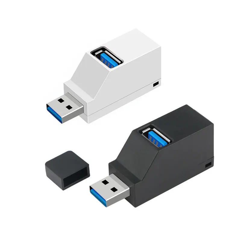Bộ mở rộng USB3.0, Bộ chia ba cổng, Tương thích với USB 2.0, Thích hợp cho chuột và đĩa U, Kích thước nhỏ và Cầm Tay có chức năng Còi, HUB