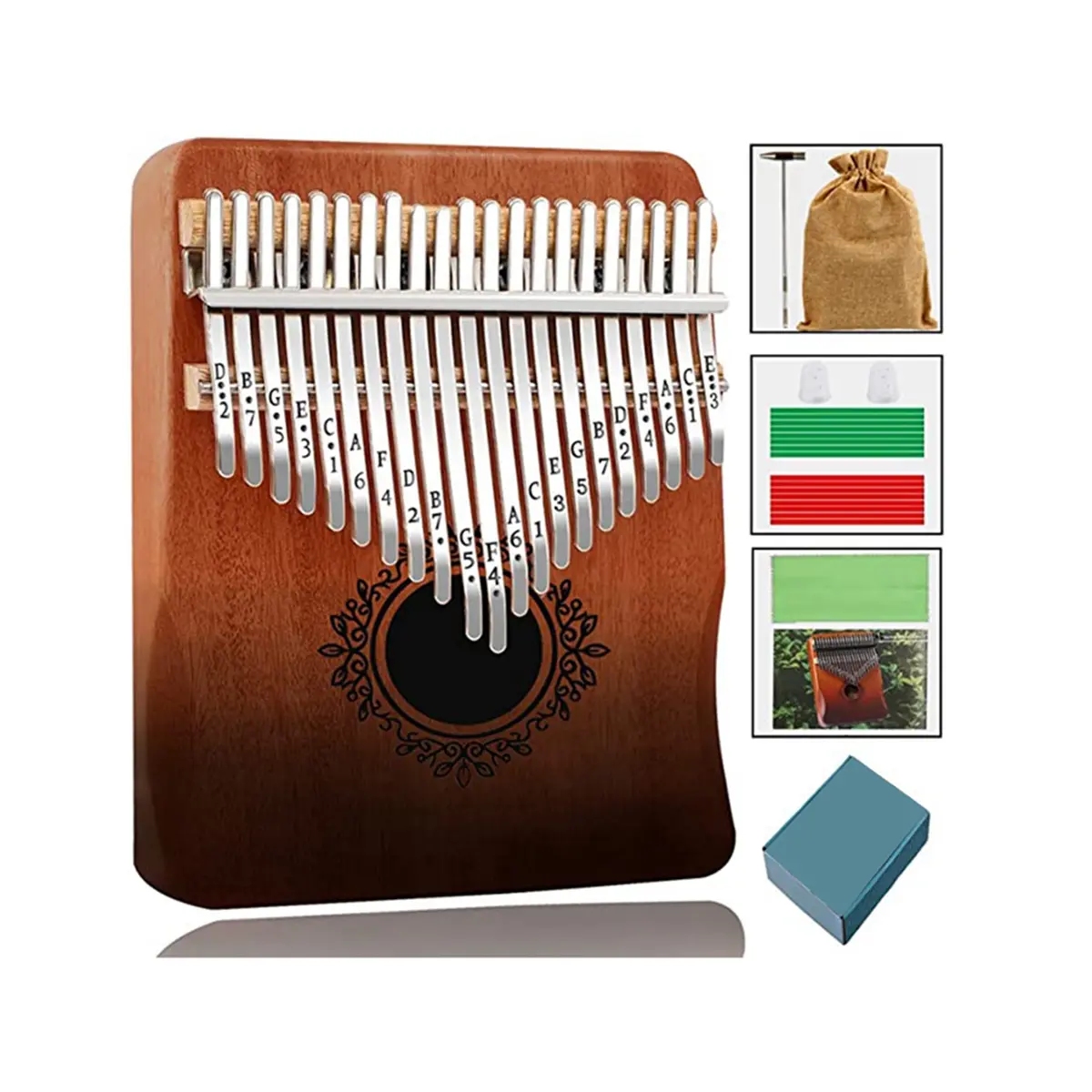 Kalimba Thumb Piano 21 Keys, Portable Kalimba Thumb Piano, Thumb Piano for Adults, Kids and Beginners