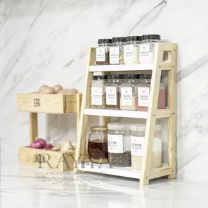 Rak Bumbu Dapur Kayu Serbaguna 3 Susun / Rak serbaguna Multifungsi 3 tingkat aesthetic Rak Bumbu Dapur Kayu Serbaguna 3 Susun / Rak serbaguna Multifungsi 3 tingkat aesthetic