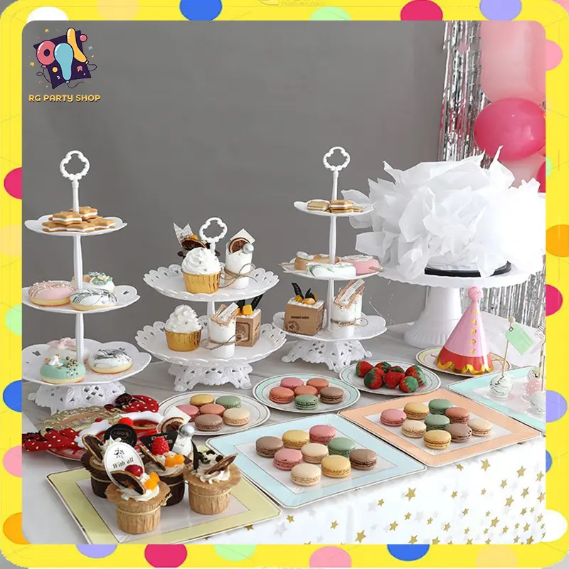 2/3 Layer Cupcake Pastry Cake Dessert Stand  Cookie Tray Rack Candy Buffet Fruit Holder For Wedding