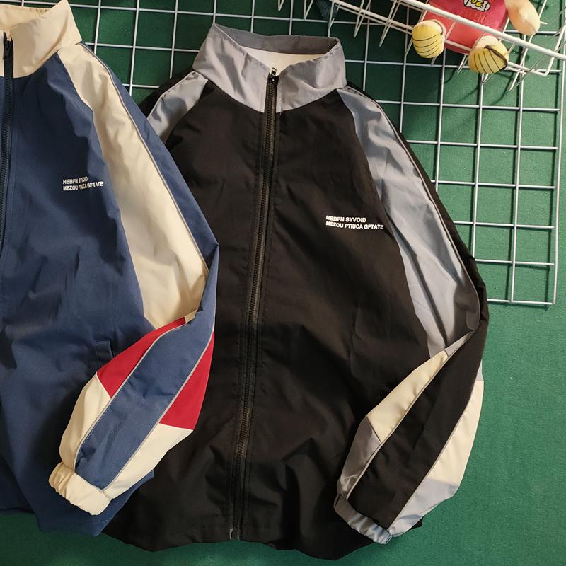 Product Introduction of Spring and Autumn Retro Color Matching Menswear Baseball Uniform Korean Style Loose Casual Couple Jacket Men and Women Fashion Brand All-Match Womenswear Lapel Outerwear Harajuku Style New Outdoor Comfort Mountaineering  Jacket 7