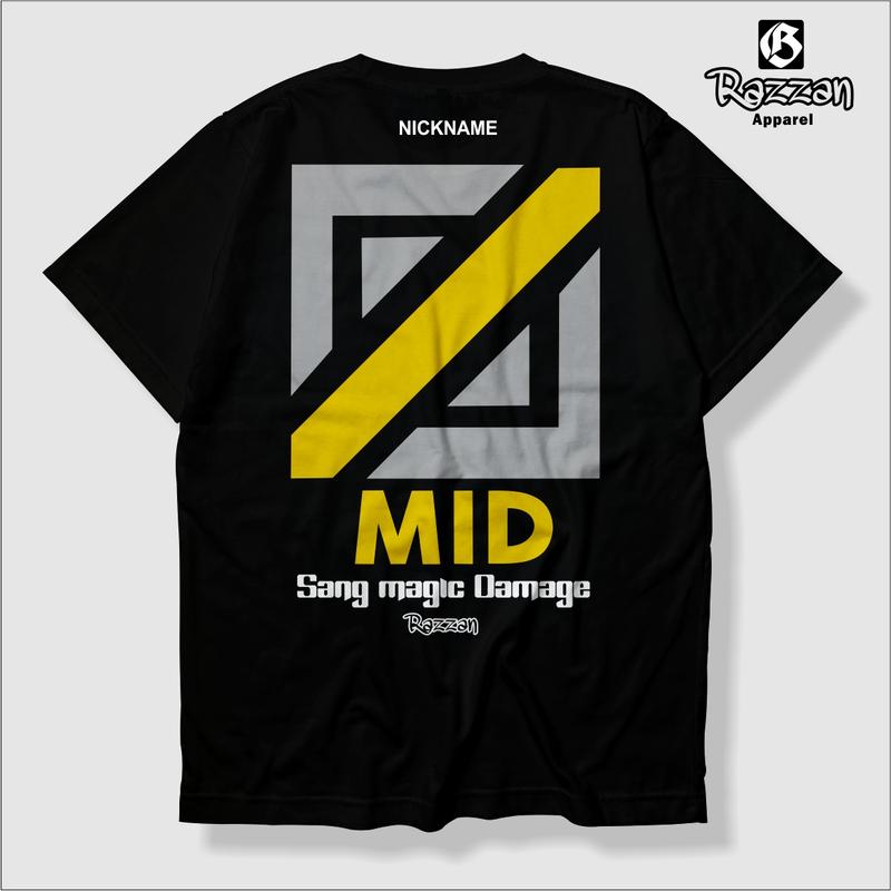 RAZZAN KAOS ROLE MOBILE LEGENDS ALLROLE GOLD LANE EXP LANE MID LANE JUNGLER ROAMER PREMIUM QUALITY BAJU GAMING ML ROLE 5