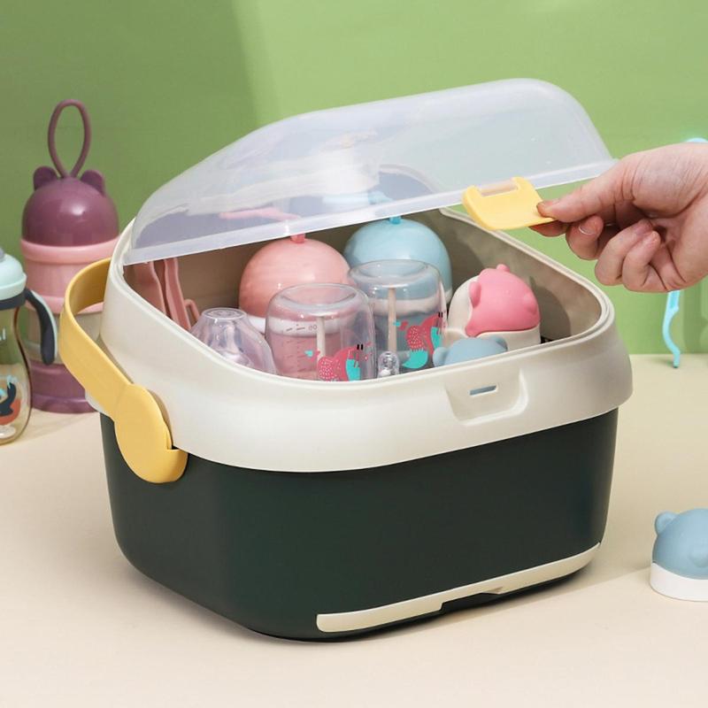 Product Introduction of Baby Bottle Storage Box Dustproof Drain Bottle Thickened Plastic Bottle Storage Box 23