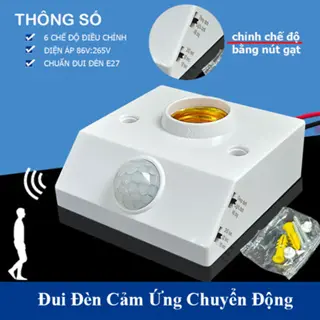 Đui Đèn E27 Cảm Biến Chuyển Động, Điều Chỉnh Được Thời Gian Và Chế Độ Sáng 2