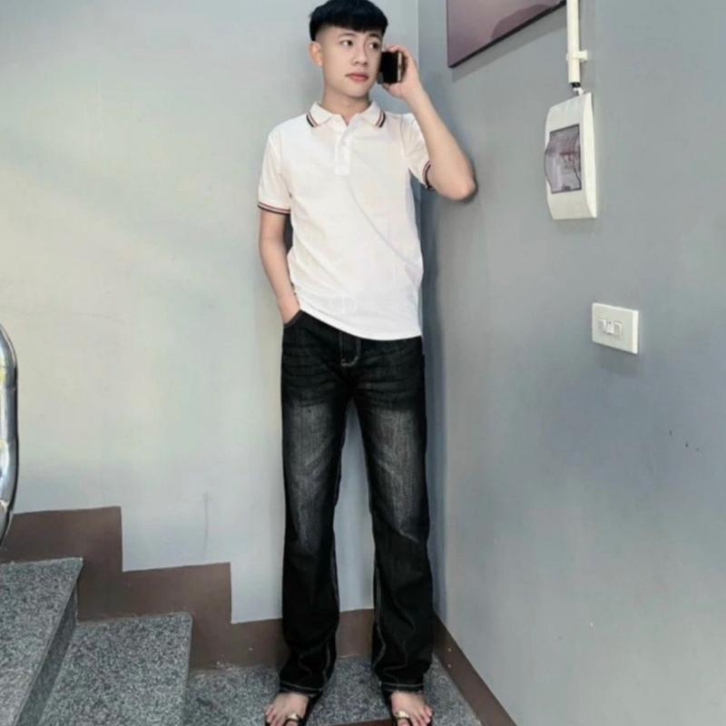 Quần Jean nam ống suông Boy Phố, from rộng chất vải co giản mẫu mới cháy phố Hot Trend Menswear Pants Có Túi quần  jeans Ong quanjeans  namsale quần  d2 2