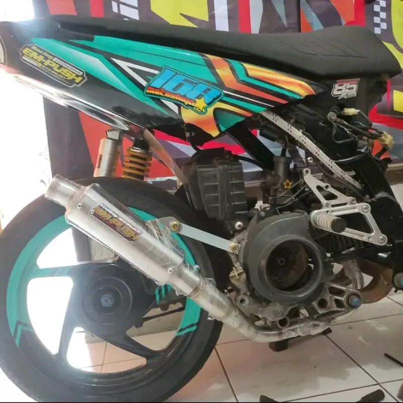 Knalpot Empush Racing Exhaust type M4 Honda Beat inlet 45 3