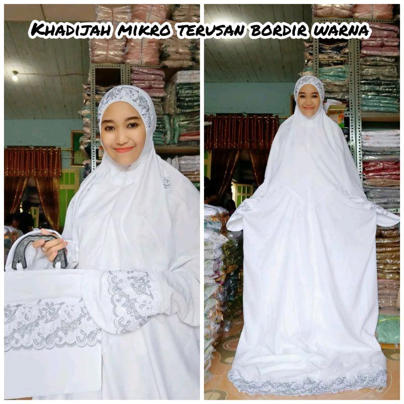 MUKENA SITI KHADIJAH ORI, KATUN MIKRO mukenah  dewasa 3