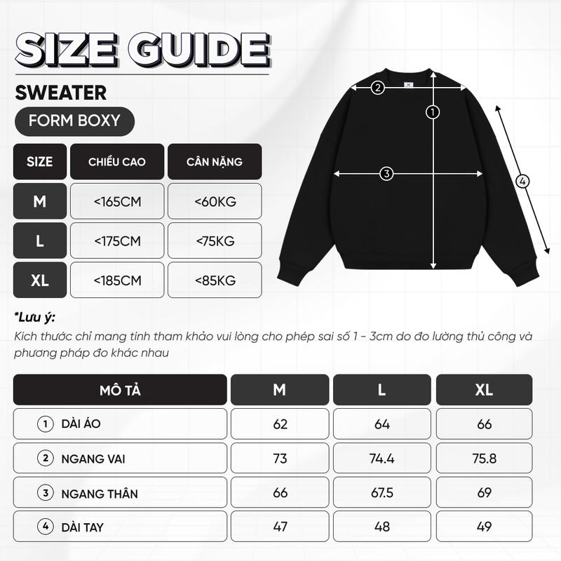 Product Introduction of Áo sweater nữ form boxy 1911 Miucho cổ tròn vải nỉ bông 350 GSM dày dặn in basic 0