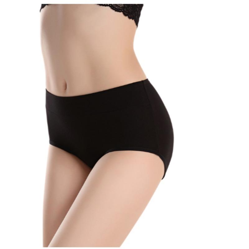 Product Introduction of 5Pcs Pure Cotton Panty Mid Waist Plain Elastic Design Underwear Set Panties for Women 21