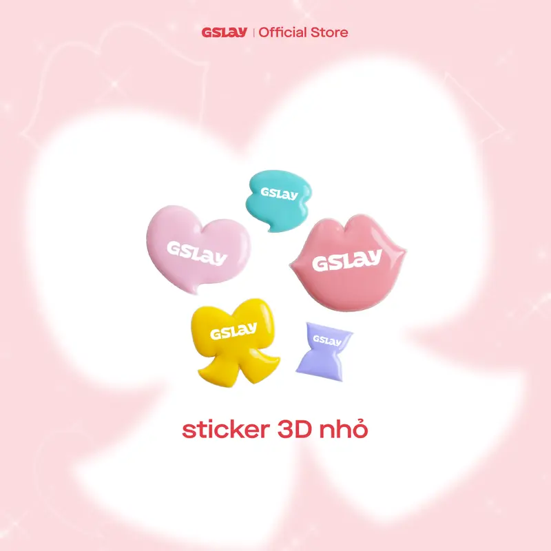 [QUÀ TẶNG-KHÔNG BÁN] Combo 04 quà tặng GSLAY YOSO bao gồm: Kẹp tóc trang điểm Hair Clip, Sticker 3D phồng (Large Size), Sticker 3D phồng (Small Size) và Sticker 2D 3