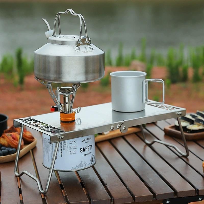 Product Introduction of Camping Stainless Steel Kettle, 1 Count Dual Handles Portable Tea Making Kettle with Storage Bag, Suitable for Outdoor, Camping & Hiking 4