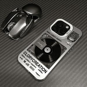 Jiuliang Vinyl Record Compatible with iPhone Apple 15 Pro Max Phone Case XS Max/15 Plus/8 Plus Trendy