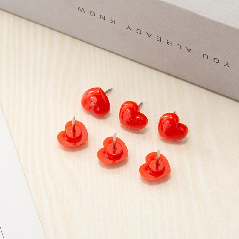 Heart Shaped Photo Push Pins, 20pcs Cute Creative Colorful Photo Fixing Pins, Diy Photo Display Tool for Home School Office 2