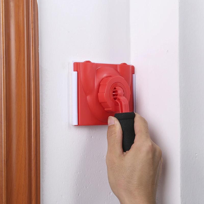 Product Introduction of Paint Edge Trimmer Plastic Trim Paint Edger Adjustable Wall Corner Pad Painter with Rotatable Handle and 2 Sponge Brushes Ceiling Hand Painting Brush for Wall Ceiling Door 7906D 33